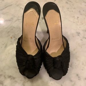 Black Satin Christian Louboutin Pumps